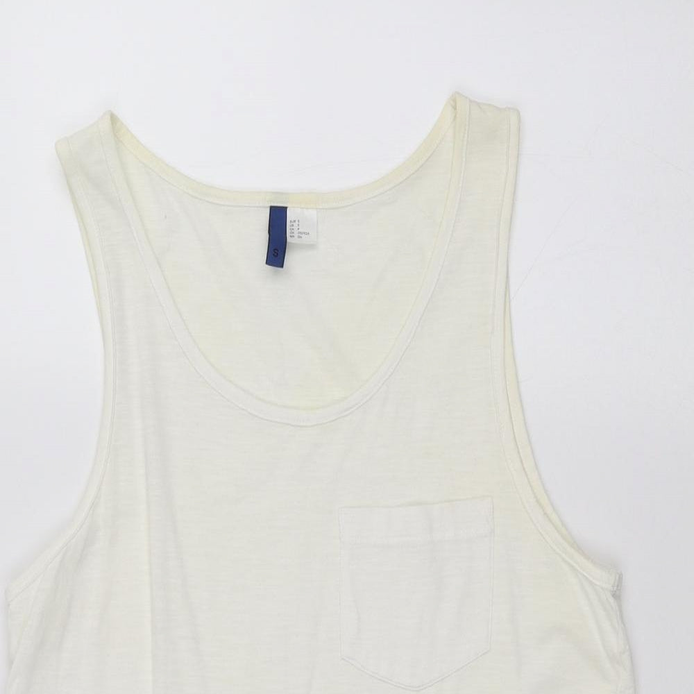 Womens UK Size S H&M White Basic Tank