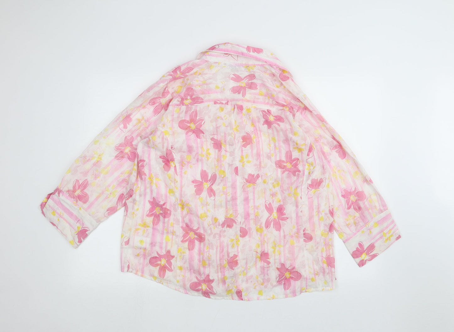 Womens UK Size L D&Co. White Basic Button-Up