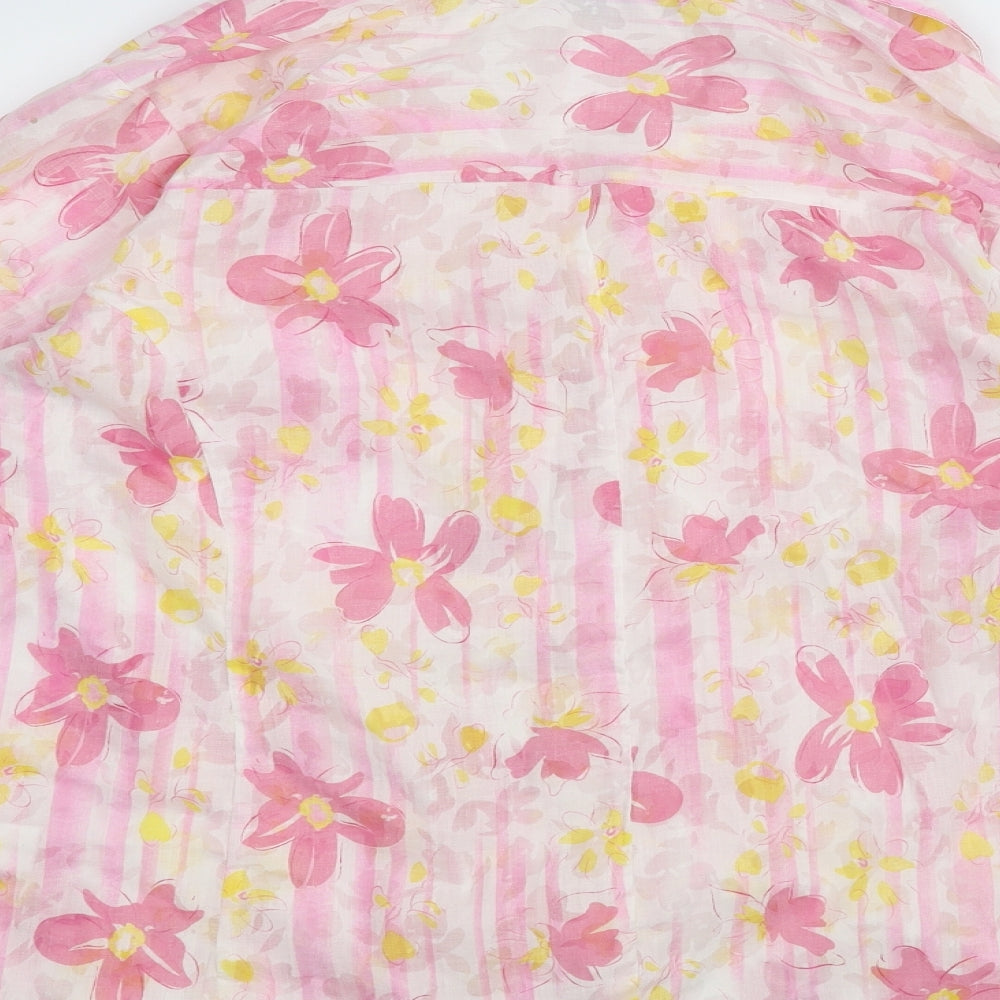 Womens UK Size L D&Co. White Basic Button-Up