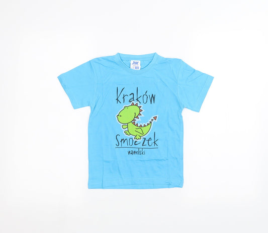 JHK Boys Blue   Basic T-Shirt Size 3-4 Years  - Krakow