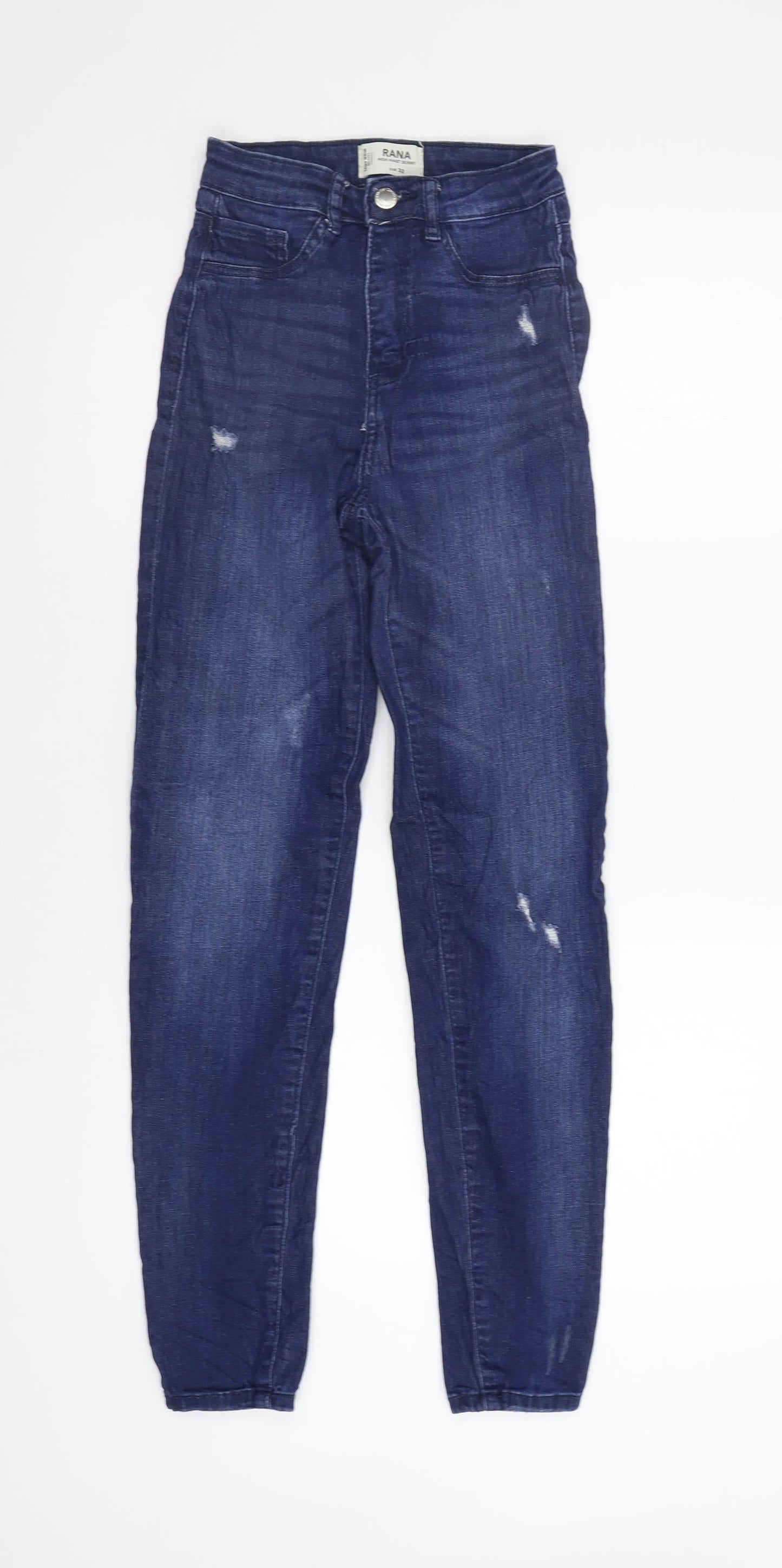 Womens UK Size 4 TALLY WEiJL Regular Fit Skinny Blue Jeans