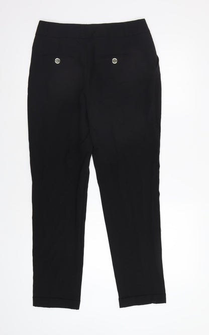 Womens UK Size 10 M&Co Regular Fit Dress Pants Black Trousers
