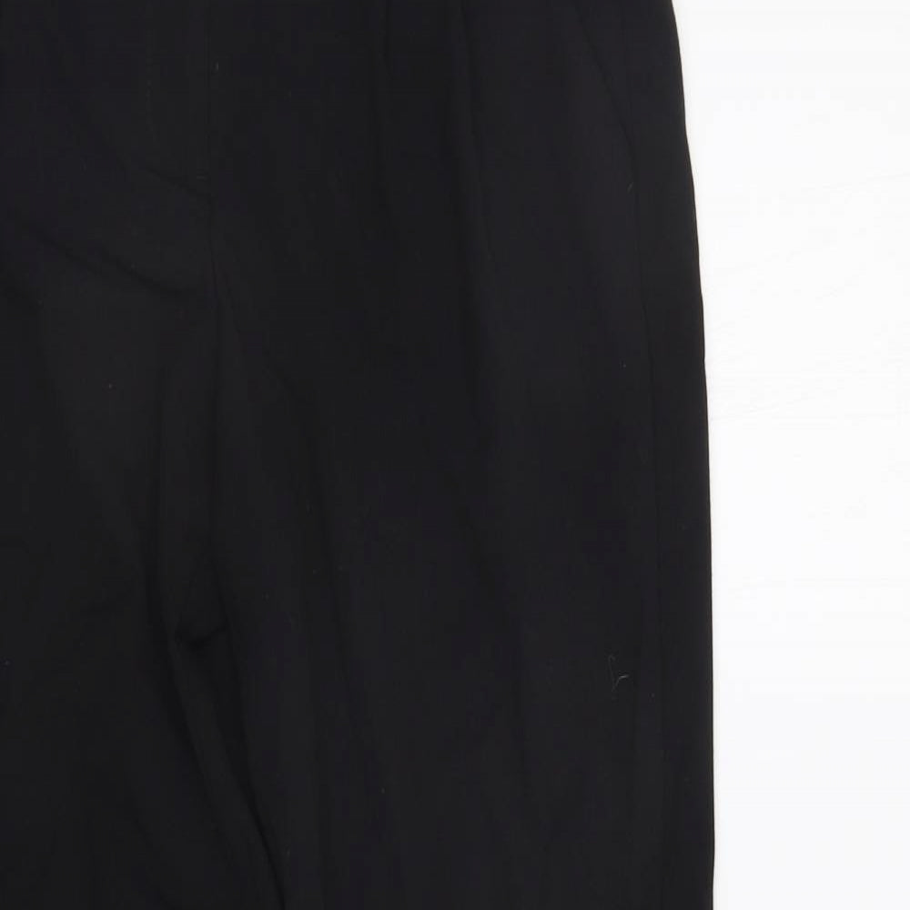 Womens UK Size 10 M&Co Regular Fit Dress Pants Black Trousers