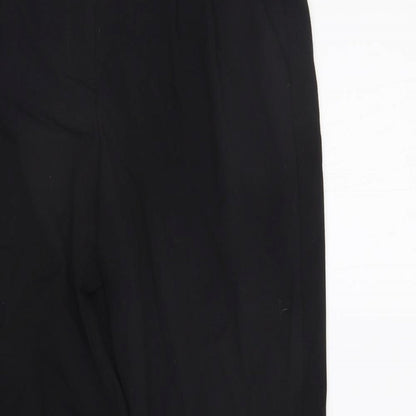 Womens UK Size 10 M&Co Regular Fit Dress Pants Black Trousers