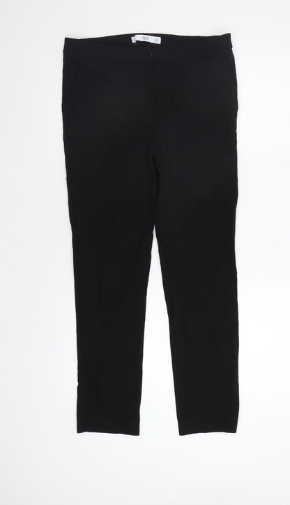 Womens UK Size 14 MNG Regular Fit Dress Pants Black Trousers