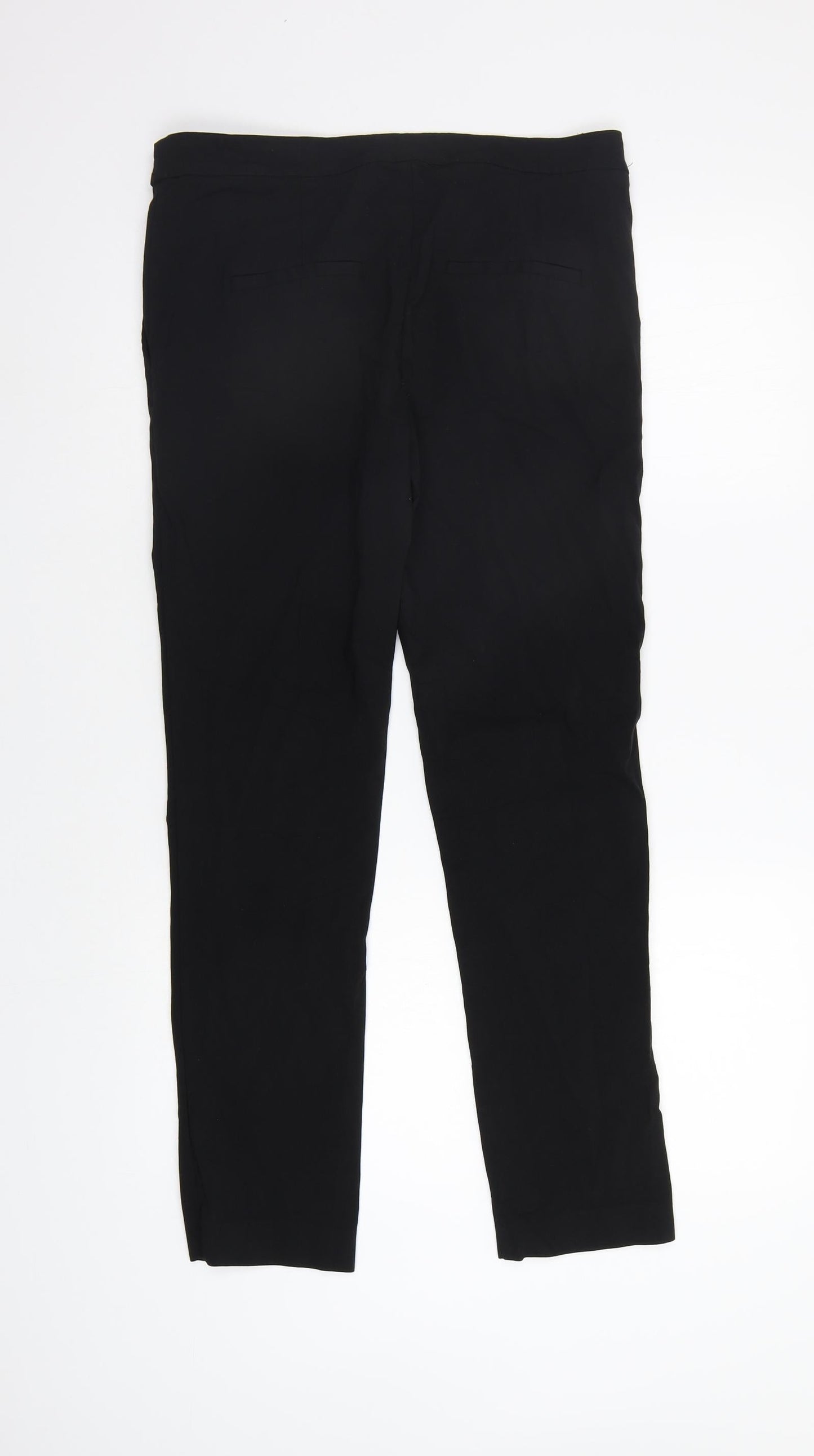 Womens UK Size 14 MNG Regular Fit Dress Pants Black Trousers