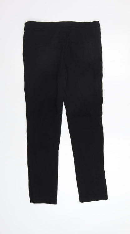 Womens UK Size 14 MNG Regular Fit Dress Pants Black Trousers