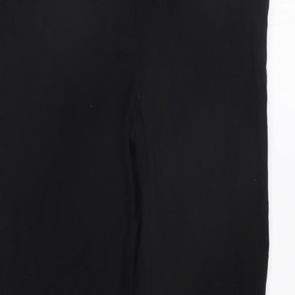 Womens UK Size 14 MNG Regular Fit Dress Pants Black Trousers
