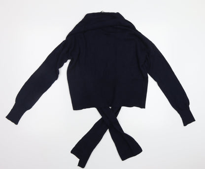 Womens UK Size M VILA Blue Cape Jumper