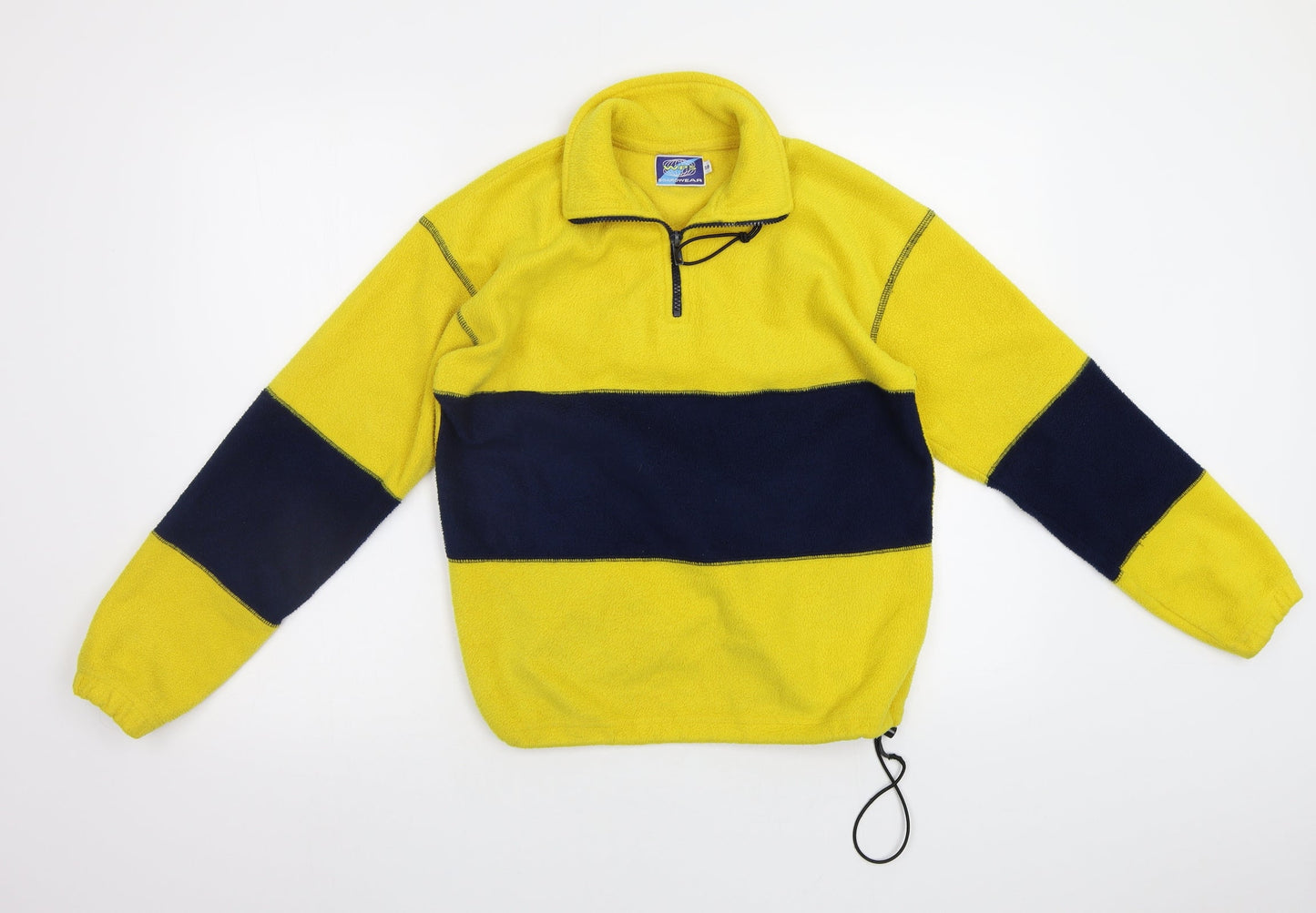 WPS Womens Yellow Striped  Pullover Sweatshirt Size M