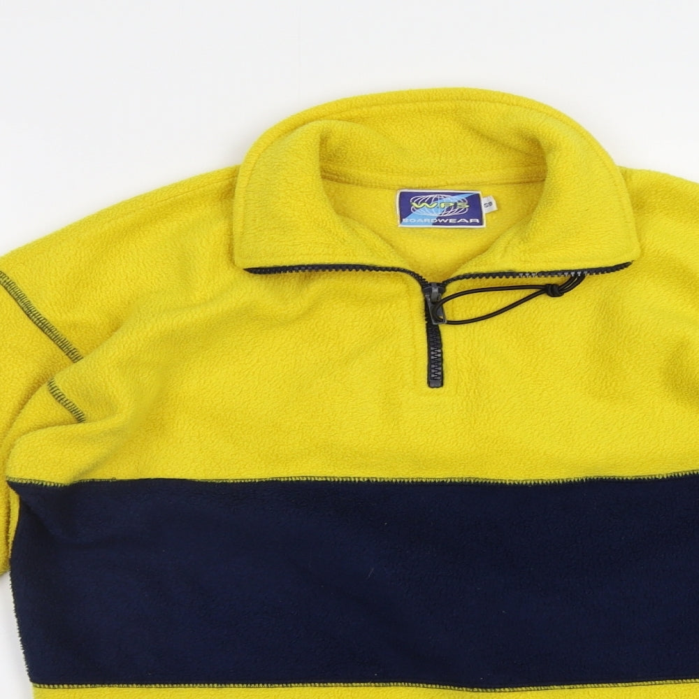 WPS Womens Yellow Striped  Pullover Sweatshirt Size M