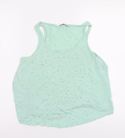 Womens UK Size 8 TU Green Basic Tank