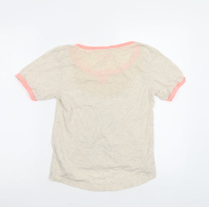 Primark Girls Beige   Basic T-Shirt Size S  - Mermaid