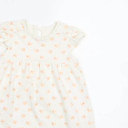 George Baby White Geometric  A-Line  Size 18-24 Months