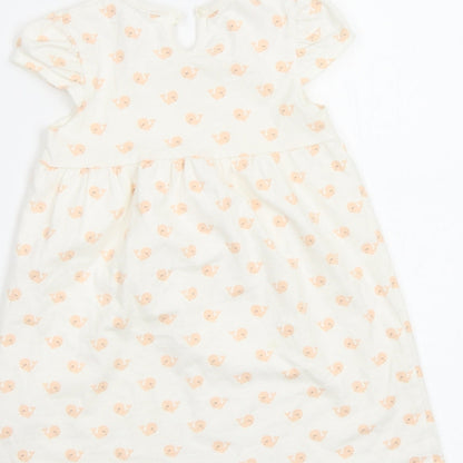 George Baby White Geometric  A-Line  Size 18-24 Months