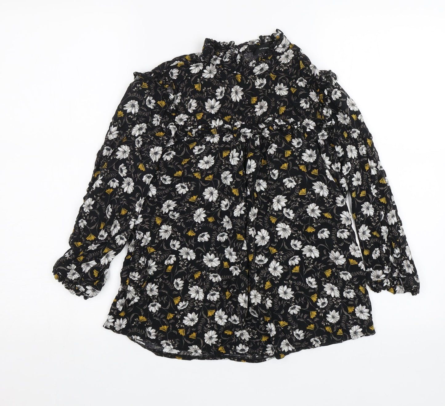 Womens UK Size 8 Atmosphere Black Basic Blouse