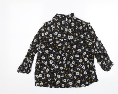 Womens UK Size 8 Atmosphere Black Basic Blouse
