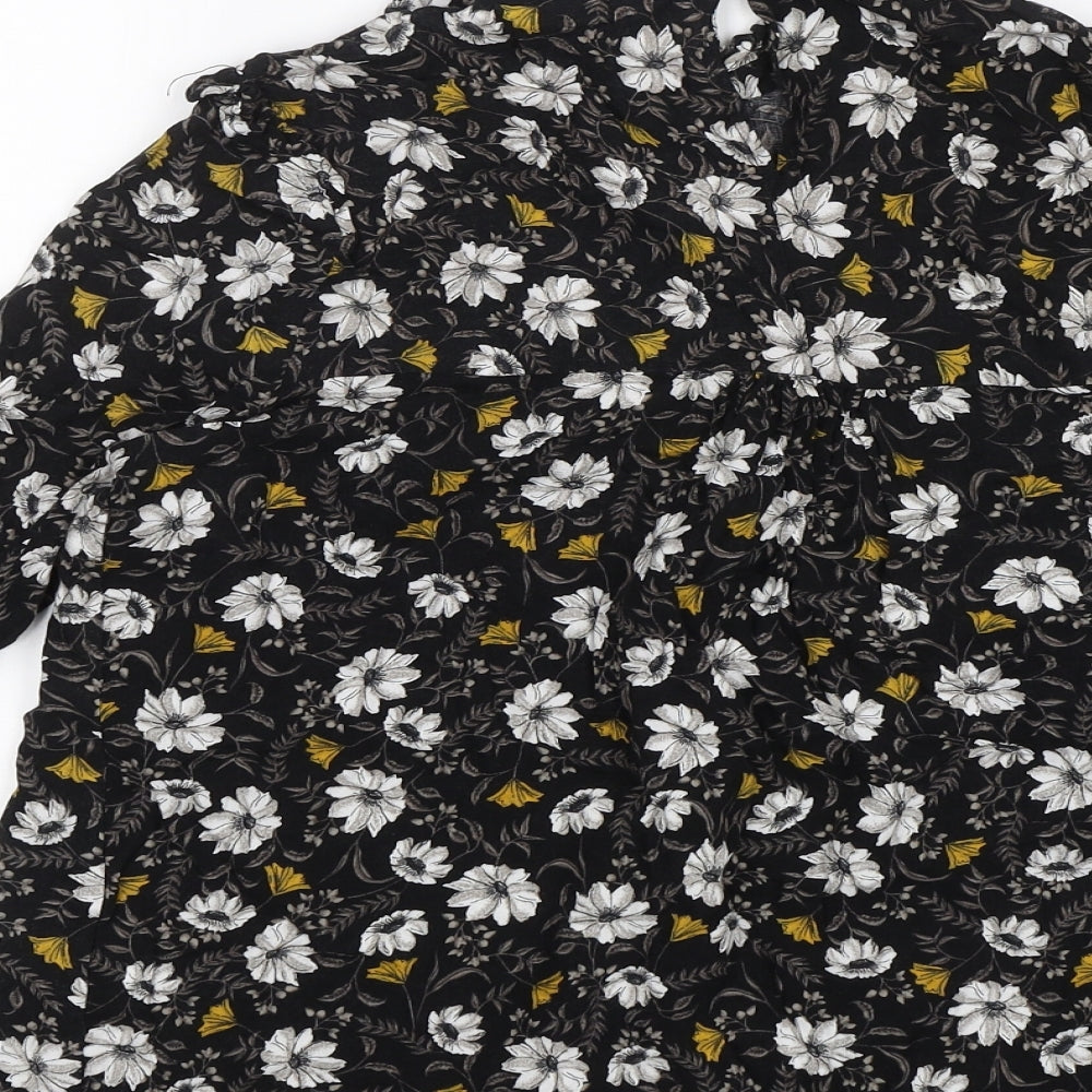Womens UK Size 8 Atmosphere Black Basic Blouse