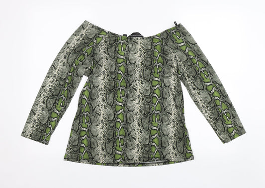 Womens UK Size 14 Dorothy Perkins Green Basic Blouse
