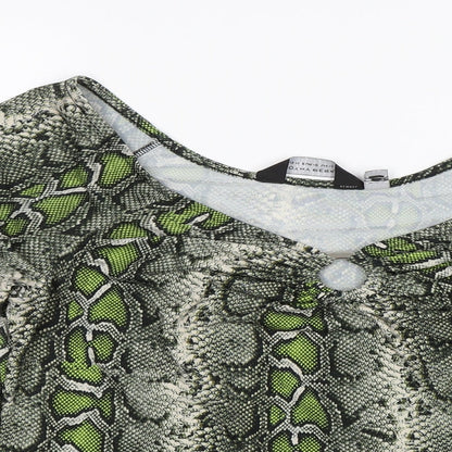 Womens UK Size 14 Dorothy Perkins Green Basic Blouse