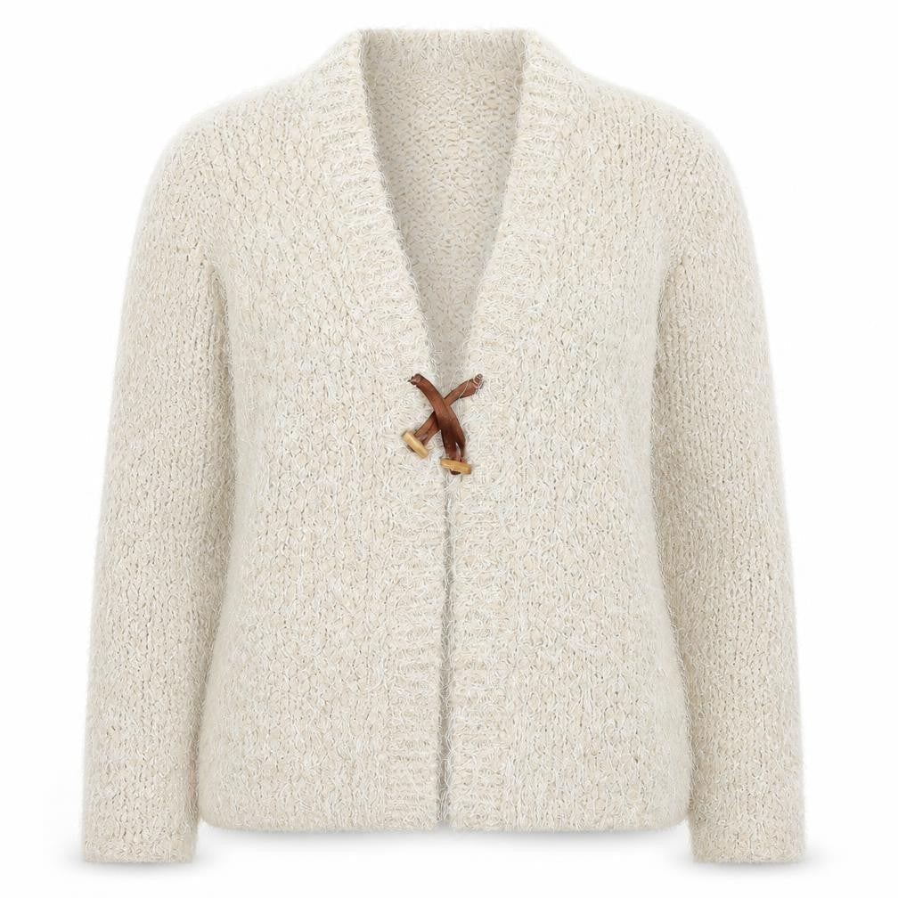 Womens UK Size S David Emanuel Beige Cardigan Jumper