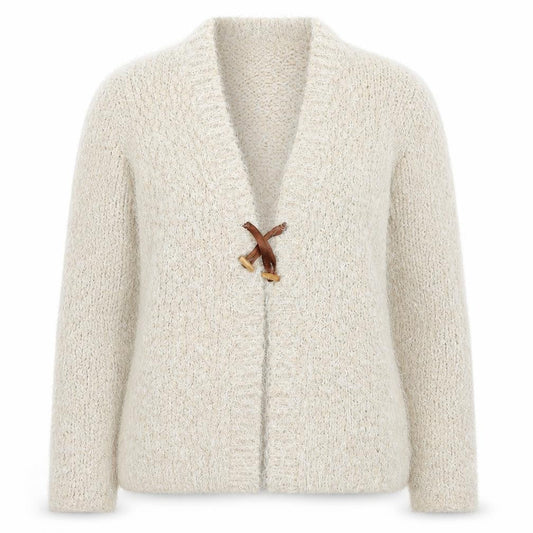 Womens UK Size S David Emanuel Beige Cardigan Jumper