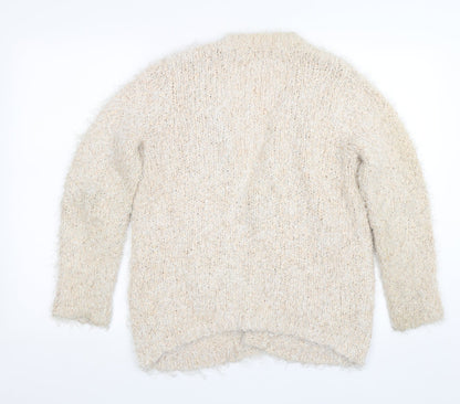 David Emanuel Womens Beige   Cardigan Jumper Size S