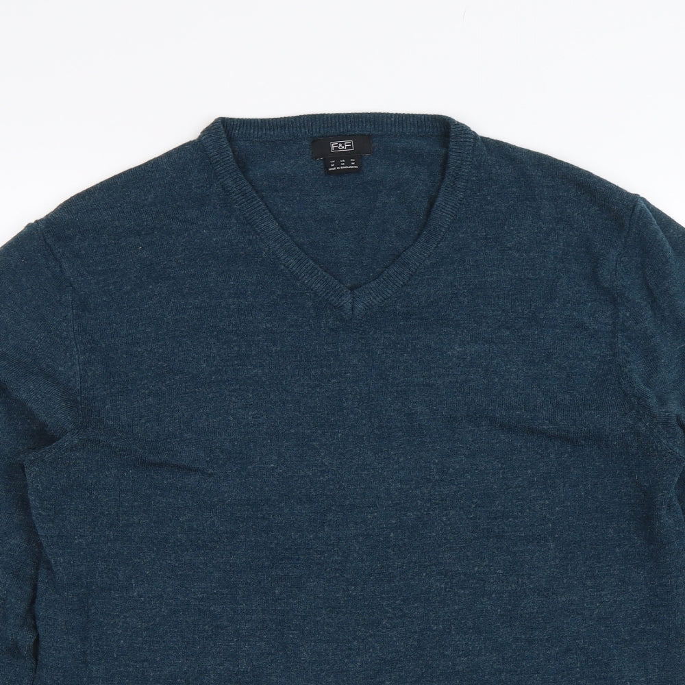 F&F Mens Blue   Pullover Jumper Size M
