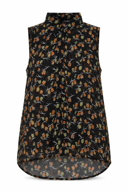 AX Paris Womens Black   Basic Blouse Size 8  - Owls