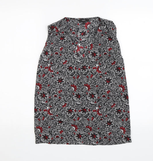 NEXT Womens Black Floral  Basic Blouse Size 6