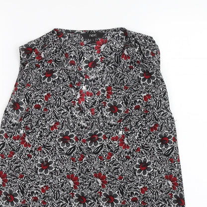 NEXT Womens Black Floral  Basic Blouse Size 6