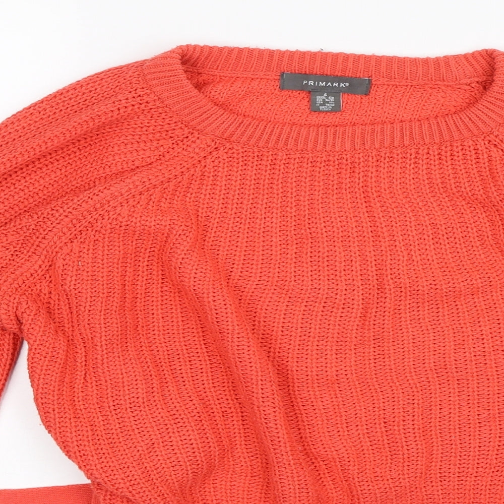Primark Womens Orange   Pullover Jumper Size S
