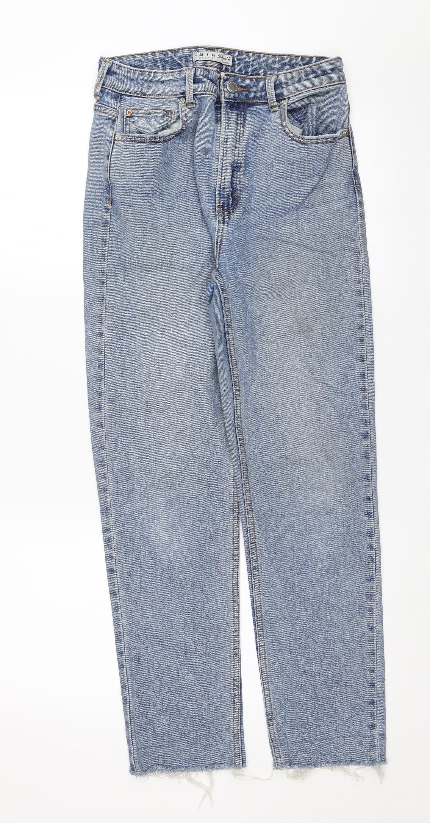 Denim Co. Womens Blue   Straight Jeans Size 10 L26 in