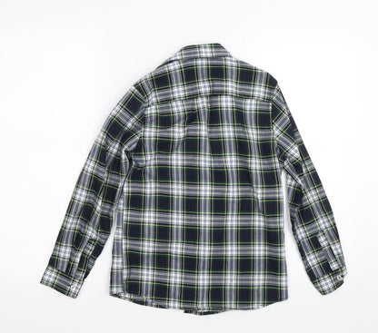 NEXT Boys Blue Plaid  Basic Button-Up Size 9 Years