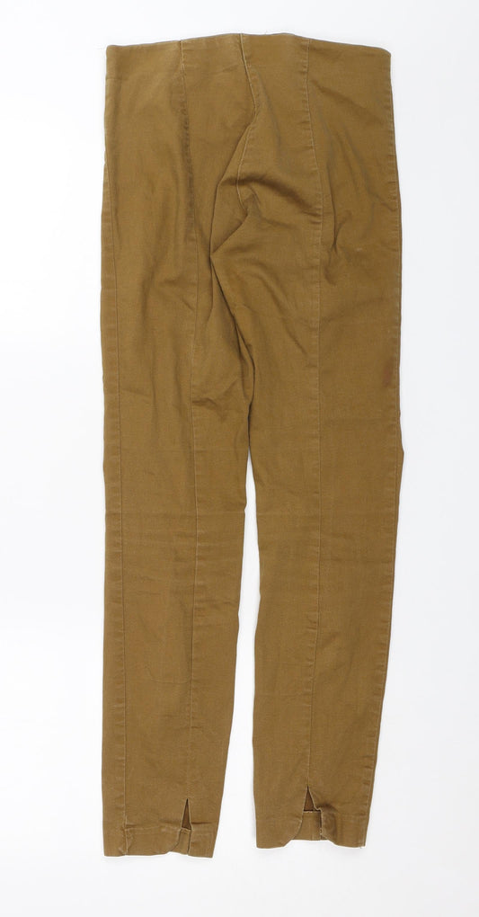 Womens UK Size 8 H&M Regular Fit Jegging Brown Trousers