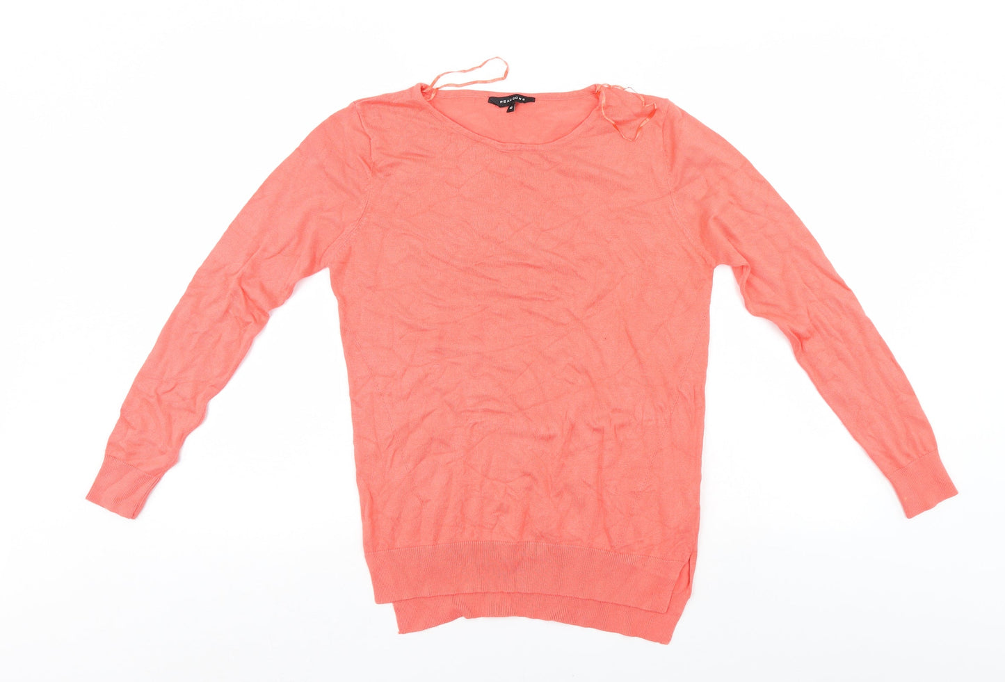 Womens UK Size 10 Peacocks Orange Pullover Jumper