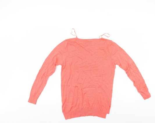 Womens UK Size 10 Peacocks Orange Pullover Jumper