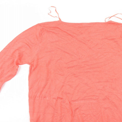 Womens UK Size 10 Peacocks Orange Pullover Jumper