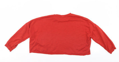 Primark Womens Red   Pullover Sweatshirt Size 18  - cropped