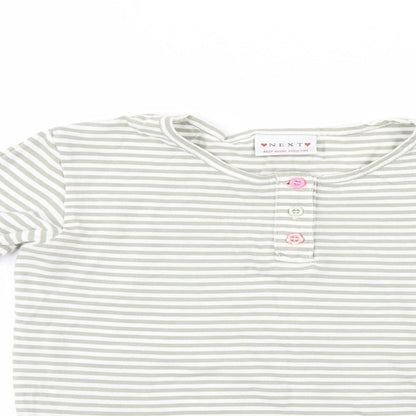 NEXT Girls Green Striped  Pullover Jumper Size 11 Years