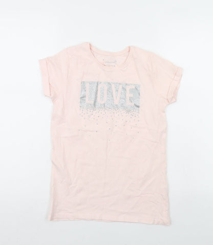 Primark Girls Pink   Basic T-Shirt Size 11-12 Years