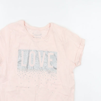 Primark Girls Pink   Basic T-Shirt Size 11-12 Years