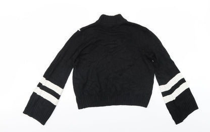 Womens UK Size M Divided Black Pullover Jumper