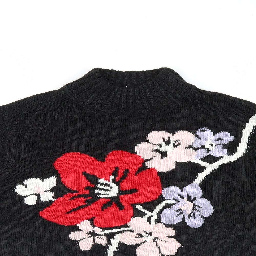 Womens UK Size M Divided Black Pullover Jumper