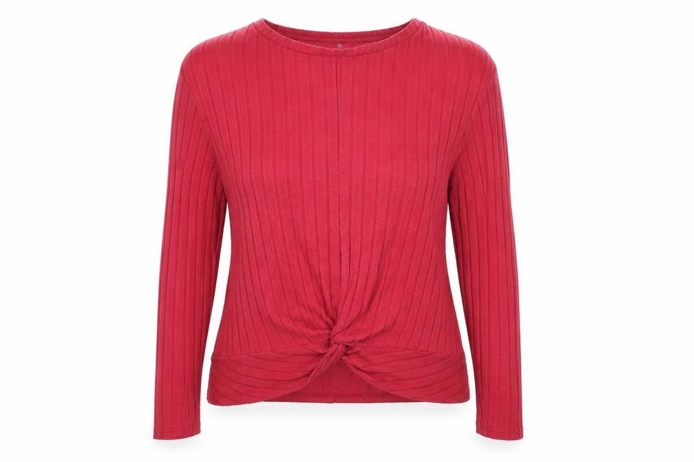 Womens UK Size 18 Primark Red Wrap Jumper