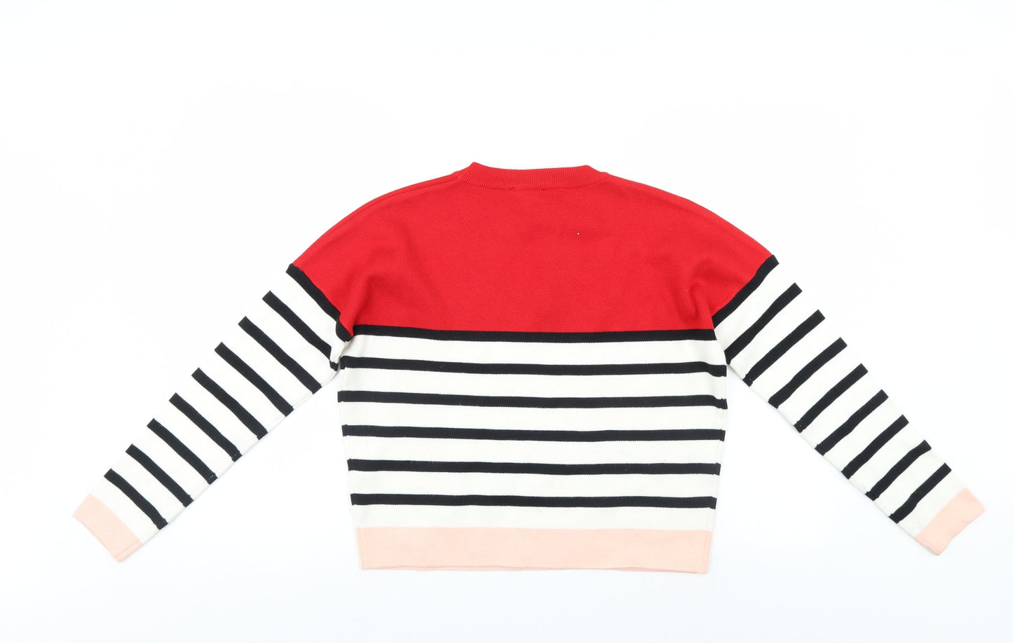 Womens UK Size S New Look Multicoloured Henley Jumper