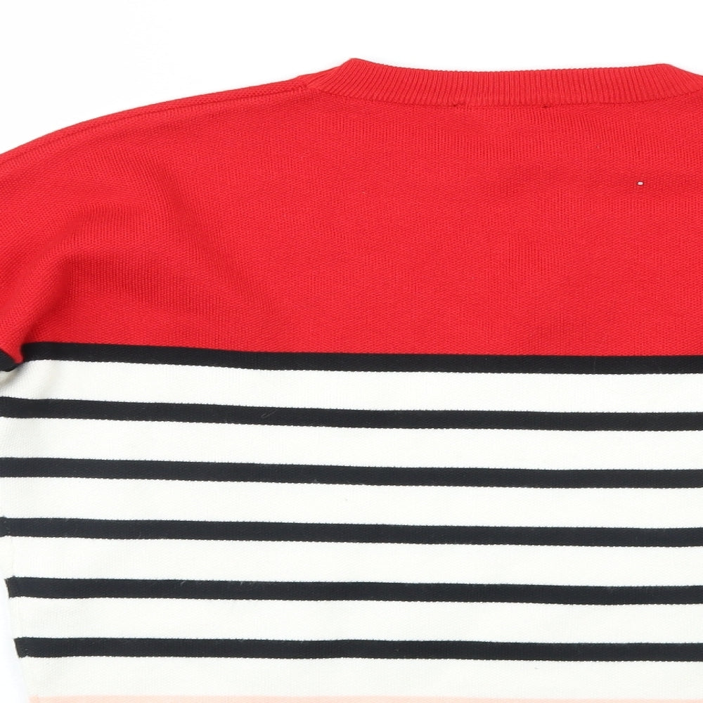 Womens UK Size S New Look Multicoloured Henley Jumper