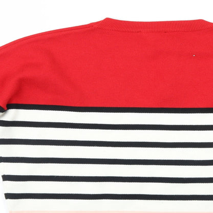 Womens UK Size S New Look Multicoloured Henley Jumper