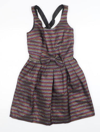 Topshop Womens Multicoloured Striped  A-Line  Size 8