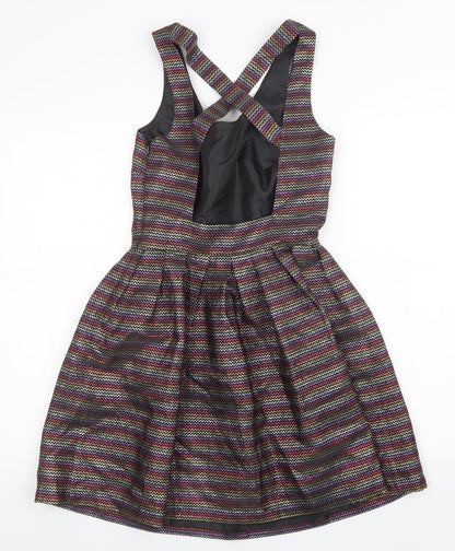 Topshop Womens Multicoloured Striped  A-Line  Size 8